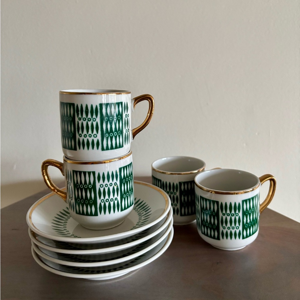 Vintage Fine China Espresso Set